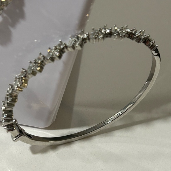 Givenchy Silver Tone Clear Crystal Necklace Earrings and Bracelet Set - Picture 4 of 7